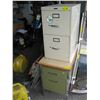 Image 1 : 1 2 DRAWER FILING CABINET & 1 METAL 2 DRAWER DESK UNIT