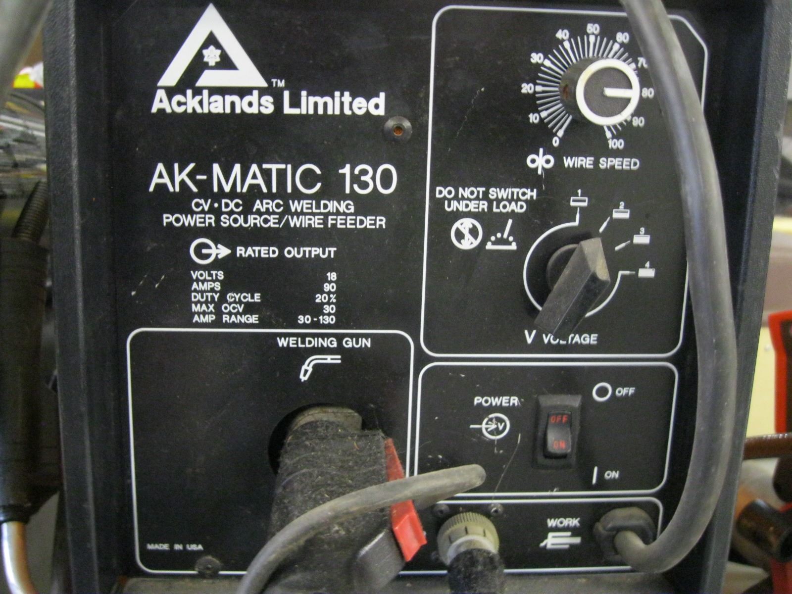 ACKLANDS AKMATIC 130 WIRE FEED WELDER