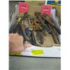 Image 1 : BOX OF MISC. HAMMERS, PIPE WRENCH, BRAKE CONTROLLER, ETC.