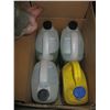 Image 1 : 2 & 3/4 CONTAINERS OF WINDSHIELD WASHER FLUID & 1/2 CONTAINER OF ANTIFREEZE COOLANT