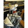 Image 2 : BLUE GOLF BAG W/CART & ASST. CLUBS