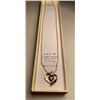 Image 1 : LADIES 14KT HEART NECKLACE & 1 SMALL DIAMOND - 20" CHAIN - 5.25 G