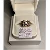 Image 1 : LADIES 14KT ZIRCON & EMERALD & SMALL DIAMONDS RING - w/A - $1,275. - SZ 7.5