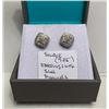 Image 1 : SILVER (.925) PAIR OF EARRINGS W/SMALL DIAMONDS
