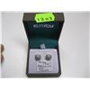 Image 2 : SILVER (.925) PAIR OF EARRINGS W/SMALL DIAMONDS