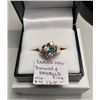 Image 1 : LADIES 14KT DIAMOND & EMERALD RING - w/A - $4,165. - SZ 6.5