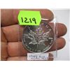 Image 2 : 1989 1 OZ. SILVER (99.9%) CDN COIN - TAX EXEMPT