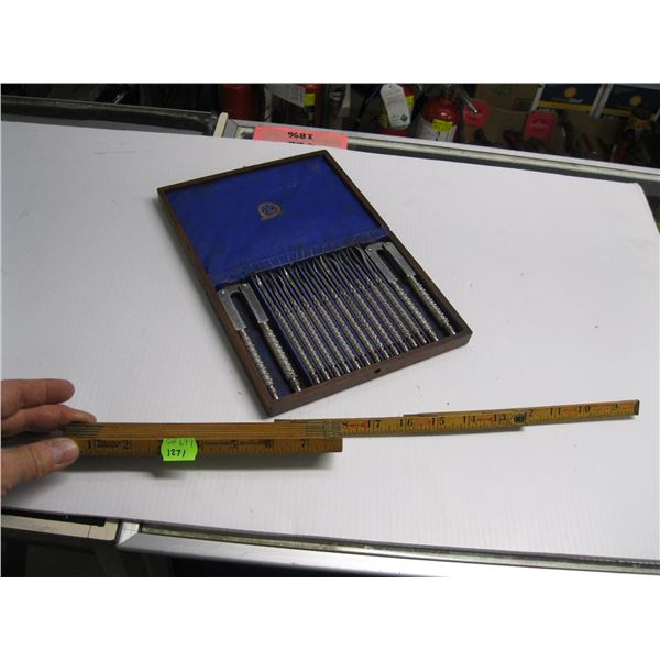 FOLDING RULER & CASE SET OF NUT TOOLS