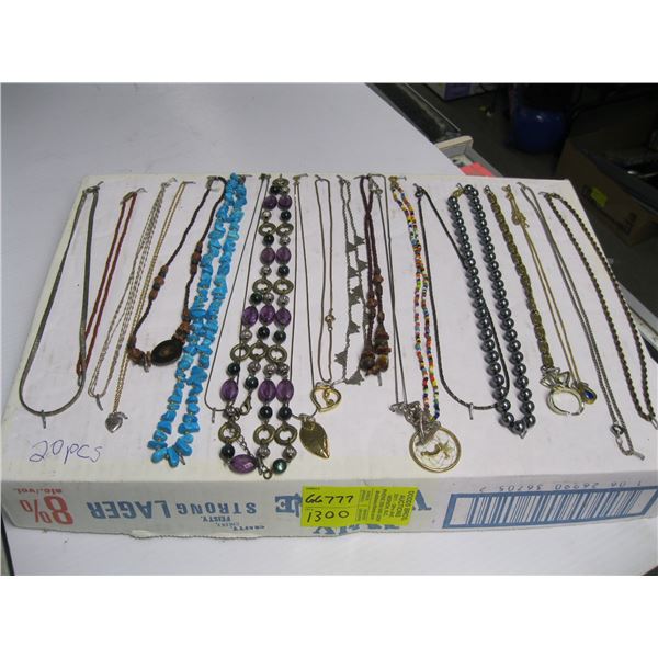 20 ASST. COSTUME JEWELLERY NECKLACES