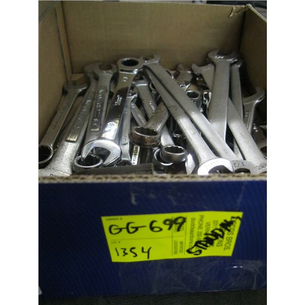 BOX OF ASST. COMBINATION WRENCHES