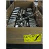 Image 1 : BOX OF MISC. 1/2" STANDARD DRIVE SOCKETS, RATCHET, EXTENSIONS, ETC.