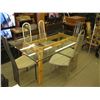 Image 1 : GLASS TOP DINING TABLE W/6 CHAIRS