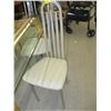 Image 2 : GLASS TOP DINING TABLE W/6 CHAIRS