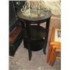 Image 2 : 3 PIECE COFFEE & END TABLE SET, ROUND W/GLASS TOPS