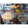 Image 1 : BACON PRESS CAKE STAND, DEVILLED EGG HOLDER PLATES, ETC.