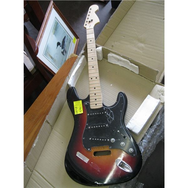 STRAT COPY ELECTRIC GUITAR, NEEDS WORK AS IS