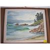 Image 1 : FRAMED ORIGINAL PAINTING, THE OCEAN SCENE, BY E. ZUBERBIER, '87