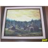 Image 1 : FRAMED ORIGINAL PAINTING OF THE LOG CABIN BY A. MACLUND