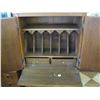 Image 2 : FIGURED WALNUT DROP FRONT SECRETARY DESK W/KEY