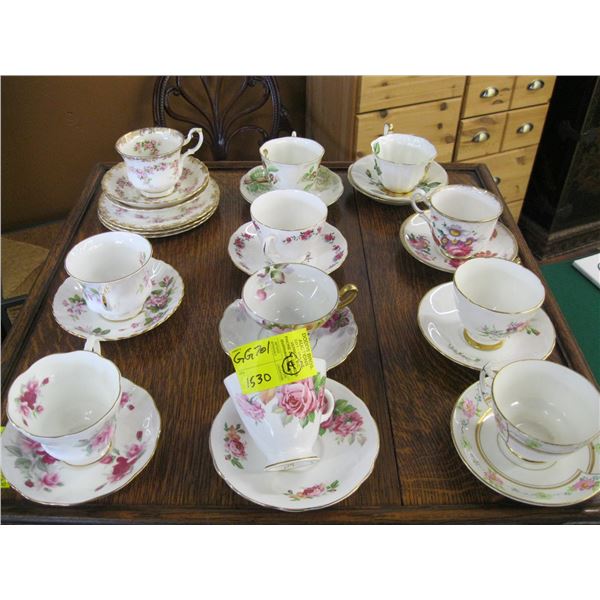 APPROX. 19 TEACUPS & SAUCERS