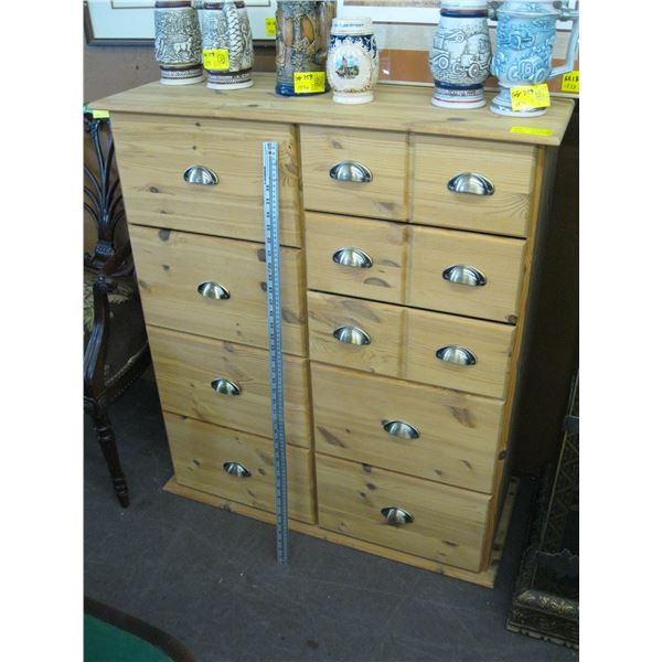 PINE MULTI DRAWERED CHEST OF DRAWERS