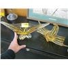 Image 1 : 2 YELLOW ART GLASS PIECES