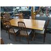 Image 1 : TEAK DINING TABLE W/6 CHAIRS