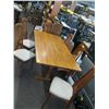 Image 2 : TEAK DINING TABLE W/6 CHAIRS