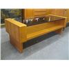 Image 2 : TEAK COFFEE TABLE W/GLASS TOP