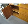 Image 2 : TEAK CHINA CABINET W/GLASS DOORS