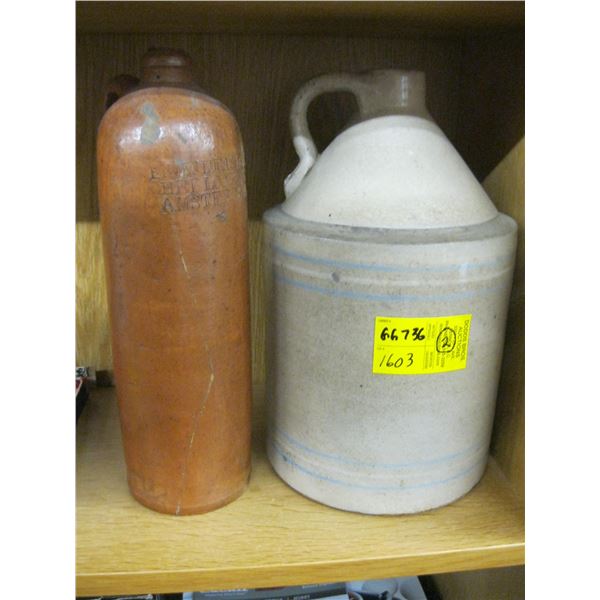 CROCKERY JUG & CROCKERY BOTTLE