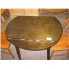 Image 2 : DROPLEAF ROUND WOODEN DINETTE TABLE