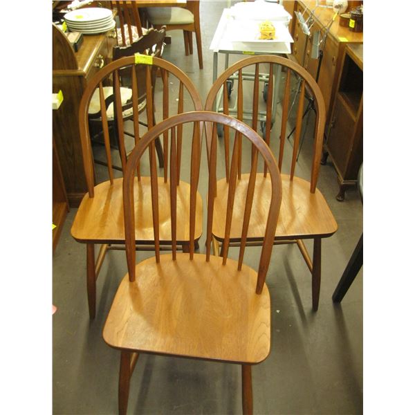 3 MATCHING BENTBACK CHAIRS