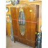 Image 1 : BEVEL EDGE MIRRORED DOOR WARDROBE CABINET W/SINGLE DRAWER