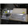 Image 1 : STAINLESS STEEL GLASS LIDDED FOOD WARMER, STAINLESS STEEL SERVING BOWLS, SERVING SETS, ETC.