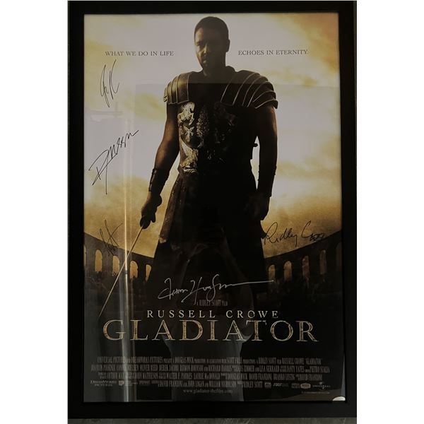Gladiator cast signed movie poster
