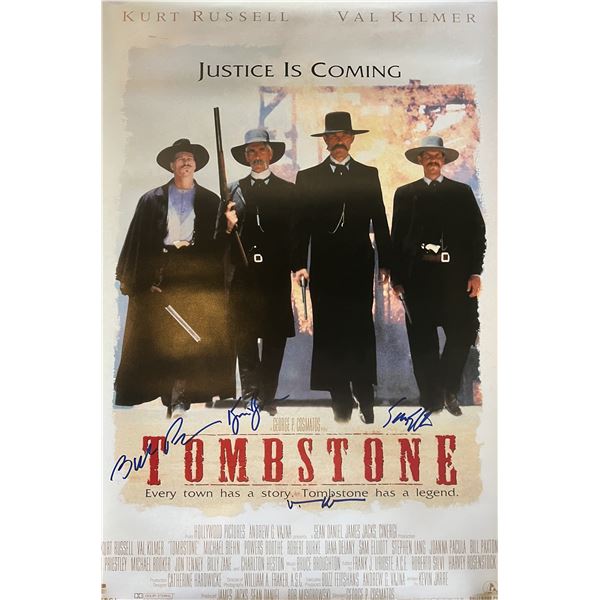 Tombstone cast signed movie poster