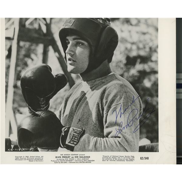 Elvis Presley signed movie photo