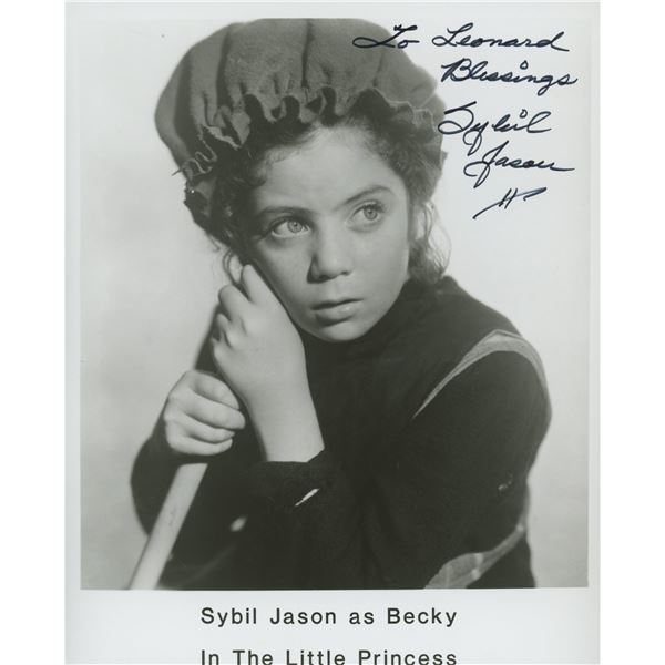Sybil Jason signed "The Little Princess" movie photo