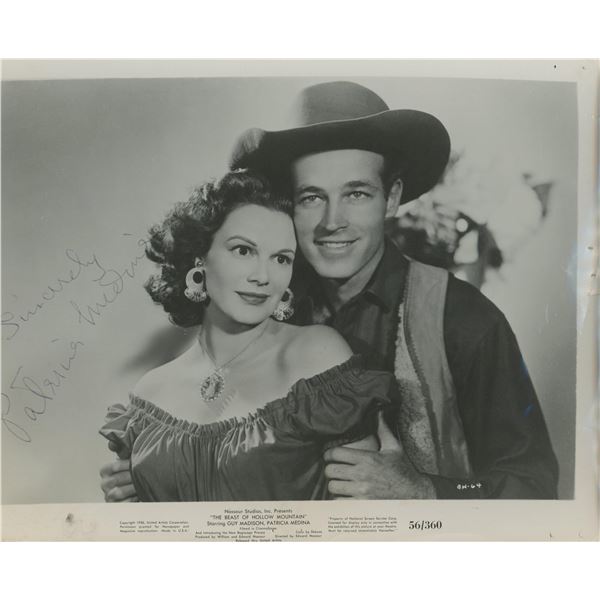 Patricia Medina signed "The Beast of Hollow Mountain" movie photo