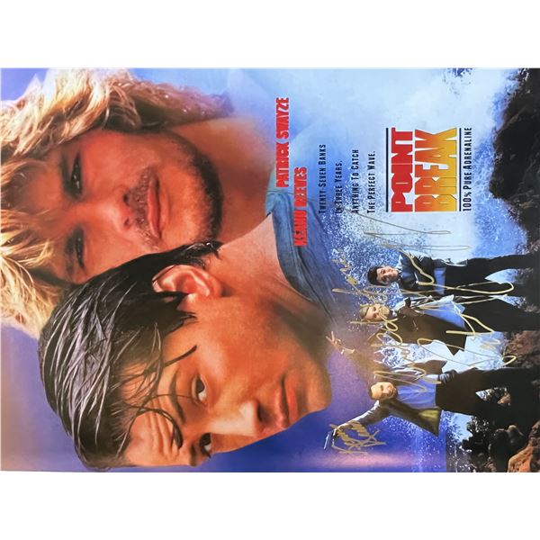 Point Break cast signed movie poster