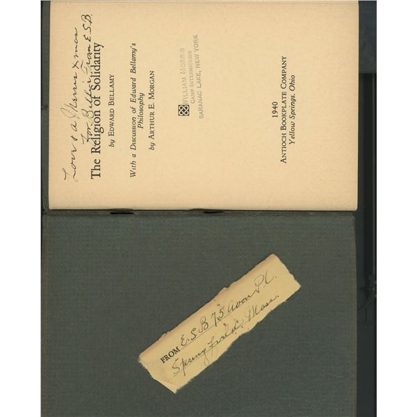 Edward Bellamy signed book