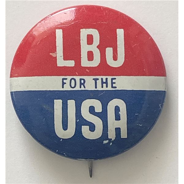36th POTUS Lyndon B. Johnson campaign pin