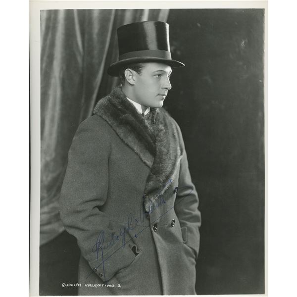 Rudolph Valentino signed photo