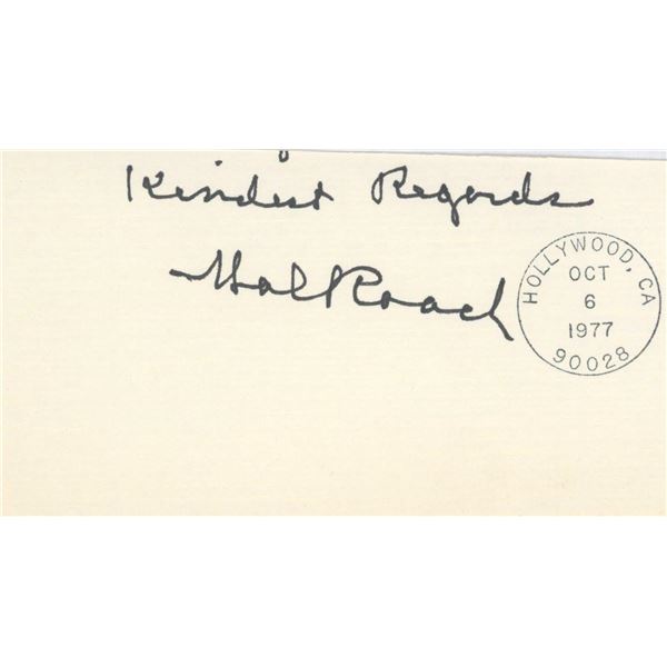 Hal Roach signature cut