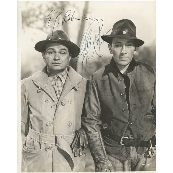 Edward G. Robinson and George Raft signed photo