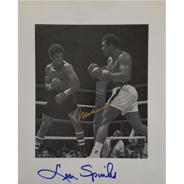 Muhammad Ali and Leon Spinks signed photo
