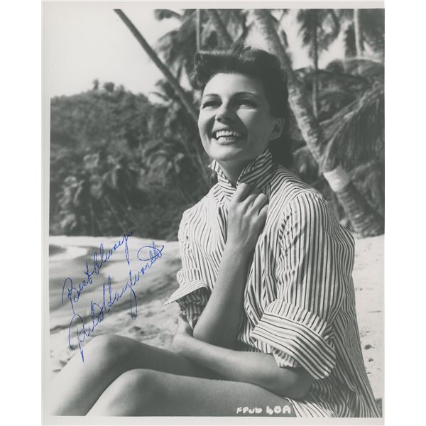 Rita Hayworth signed photo