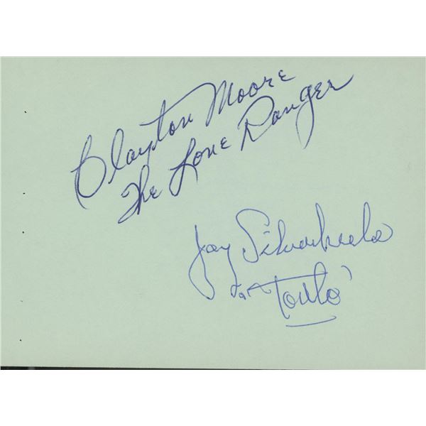 Clayton Moore "Lone Range" /Jay  "Tonto" Silverheels signature cut