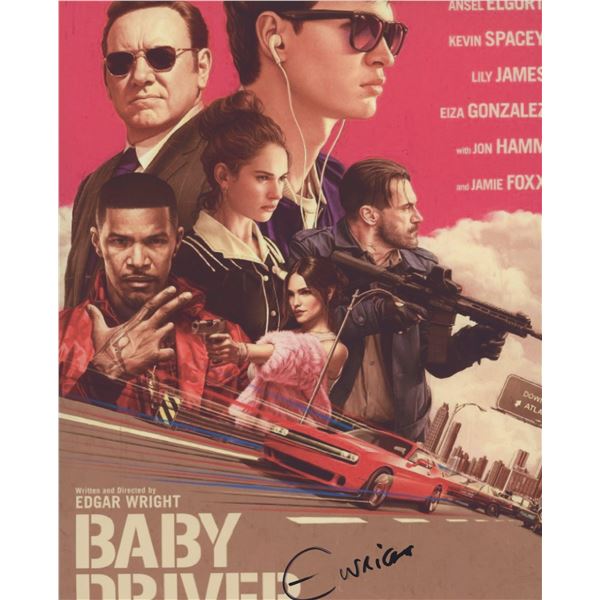 Edgar Wright signed "Baby Driver" movie photo